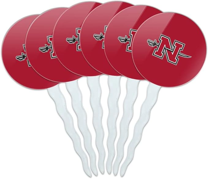 Nicholls State University Primary Logo Cupcake Picks Toppers Decoration Set of 6