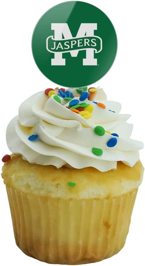 GRAPHICS & MORE Manhattan College Primary Logo Cupcake Picks Toppers Decoration Set of 6
