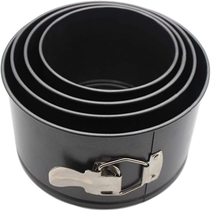 Falytemow Nonstick Springform Pan with Removable Bottom Small Tall Round Cheesecake Pan Set Size 4.7inch 5.5inch 6.3inch 7inch