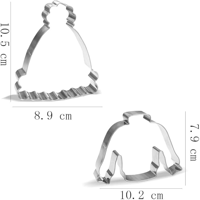 Large Christmas Cookie Cutter Set - 7 Piece - Stainless Steel