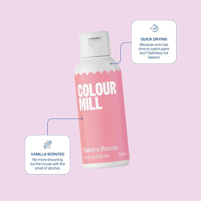 Colour Mill Food Coloring Activator – 50ml Luster Dust Activator – Food Paint Luster Activator Solution for Cookies, Candies, Lollipops – Ideal for Food Painting or Airbrushing – Quick-Dry, Food-Safe
