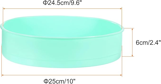 HARFINGTON 3 Pcs Round Cake Pans 10" Nonstick Quick Release Silicone Cake Mould Bakeware Tools for Baking Cupcakes Bread Pizza, Green