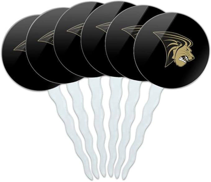Lindenwood University Primary Logo Cupcake Picks Toppers Decoration Set of 6