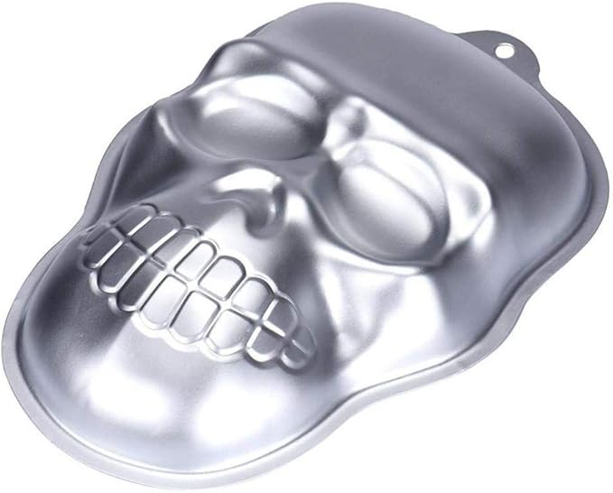 3D Skull Cake Mold Halloween Aluminum Baking Mould Nonstick DIY Baking Tools