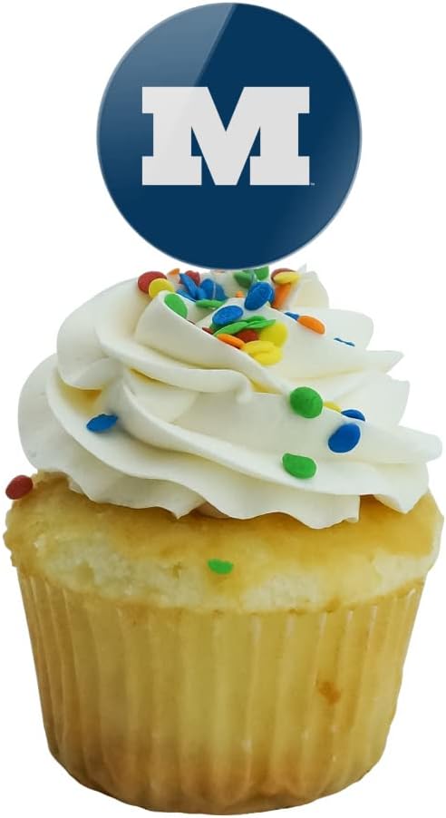 Millikin University Primary Logo Cupcake Picks Toppers Decoration Set of 6