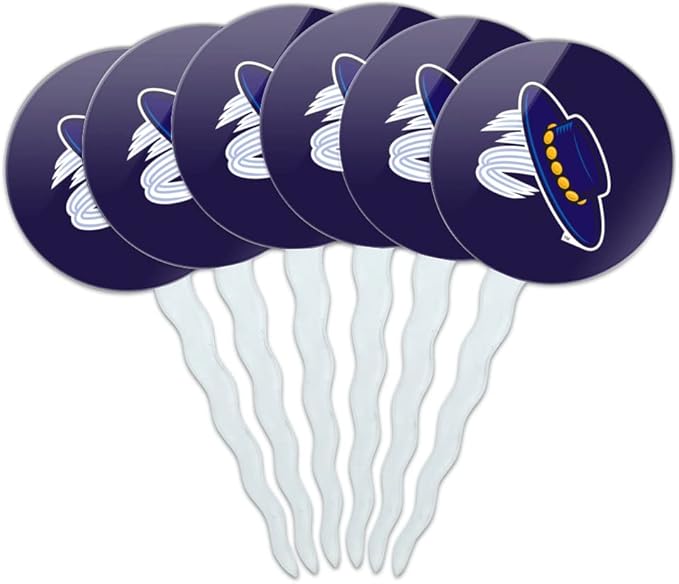 UC Santa Barbara Primary Logo Cupcake Picks Toppers Decoration Set of 6