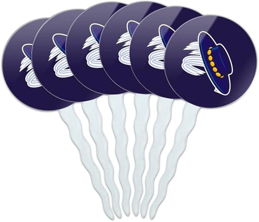 UC Santa Barbara Primary Logo Cupcake Picks Toppers Decoration Set of 6