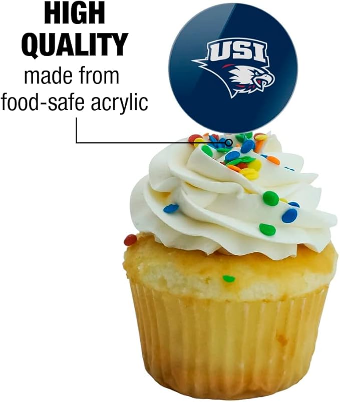 Southern Indiana Primary Logo Cupcake Picks Toppers Decoration Set of 6
