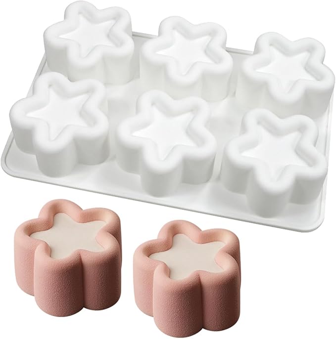 mostsom Star Shaped Mousse Silicone Molds Chocolate Cake Mould Dessert Baking Form Cake Decorating Tools (C_ Star)