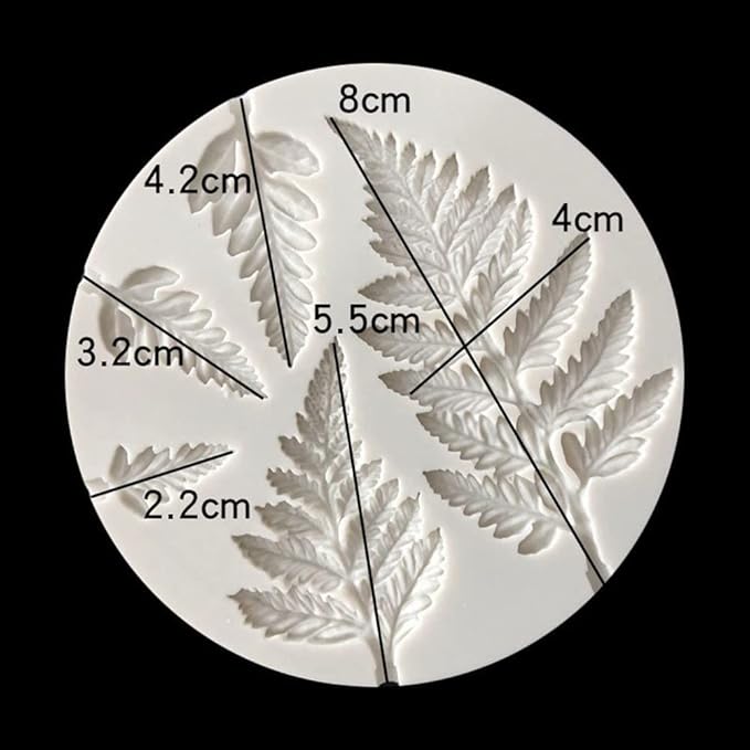 Leaf Silicone Mold Rose Flower Fondant Molds DIY Cake Decorating Tools Sugarcraft Candy Resin Clay Chocolate Gumpaste Moulds (3.8 x 3.8 x 0.24 inches)