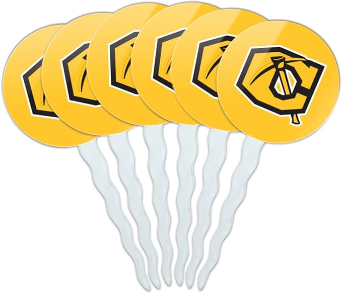 Cameron University Primary Logo Cupcake Picks Toppers Decoration Set of 6