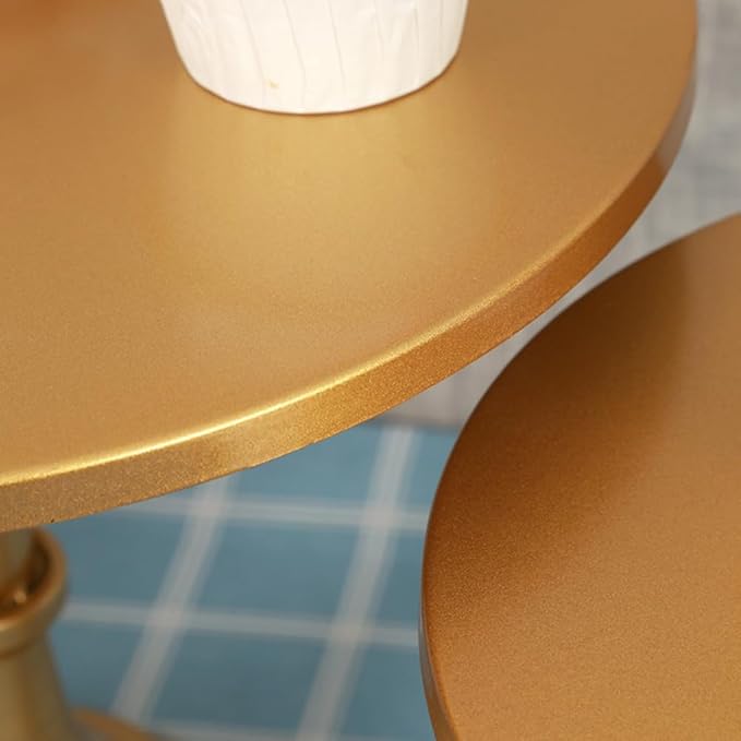 3 Pcs Metal Cake Stand Set 8/10/12 inch Dessert Table Display Perfect for Baby Shower Wedding Birthday (gold)