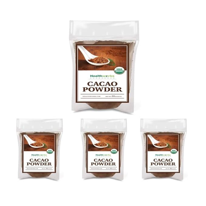 Healthworks Superfoods Organic Cacao Powder - 80 Oz / 5 Lb - Cocoa Chocolate Substitute - Rich Choclate Flavour - Sugar-Free, Keto, Vegan & Non-GMO - Peruvian Bean/Nut Origin - Antioxidant Superfood - Packaging May Vary