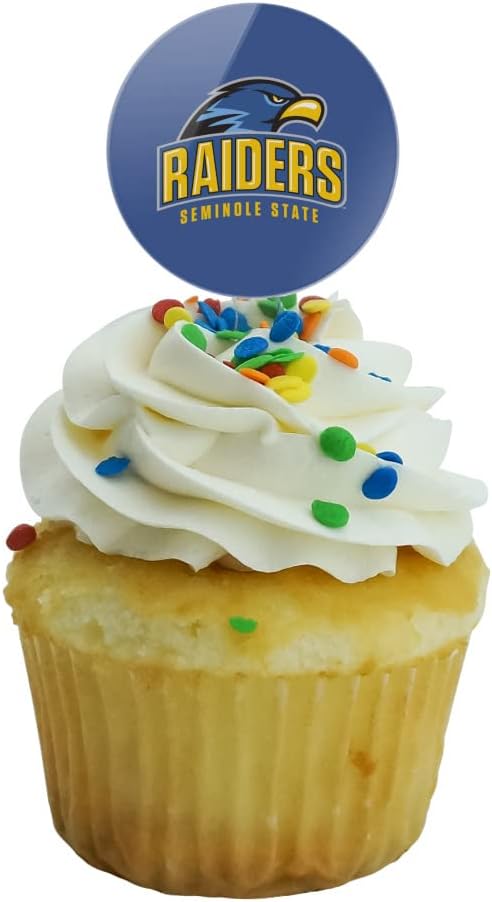 Seminole State College Primary Logo Cupcake Picks Toppers Decoration Set of 6