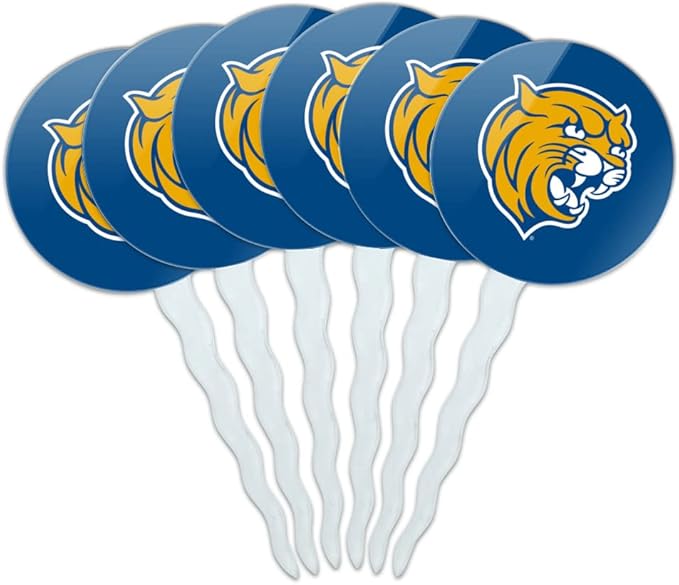 Johnson & Wales University Primary Logo Cupcake Picks Toppers Decoration Set of 6