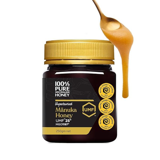 Manuka Honey UMF 25+ (MGO 1197+) 100% Pure New Zealand, Certified Ultra Premium Raw, 8.8 Oz (250g)