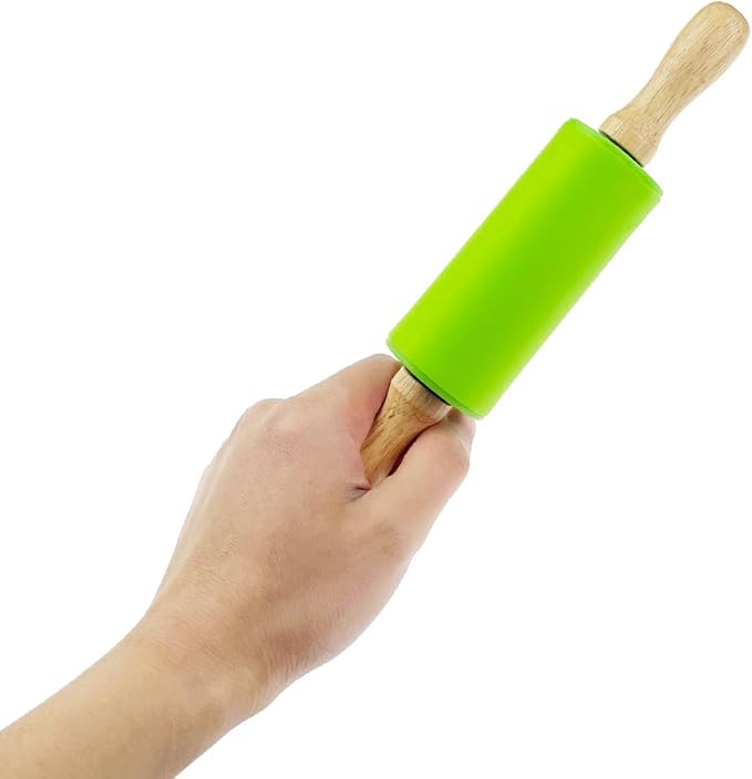 6 Pack Mini Small Rolling Pin 9 Inch Kids Rolling Pin Wooden Handle for Home Kitchen