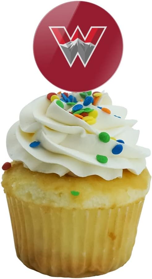 Western Colorado University Primary Logo Cupcake Picks Toppers Decoration Set of 6
