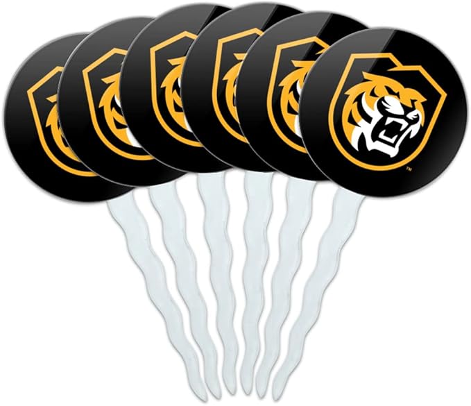 Colorado College Primary Logo Cupcake Picks Toppers Decoration Set of 6