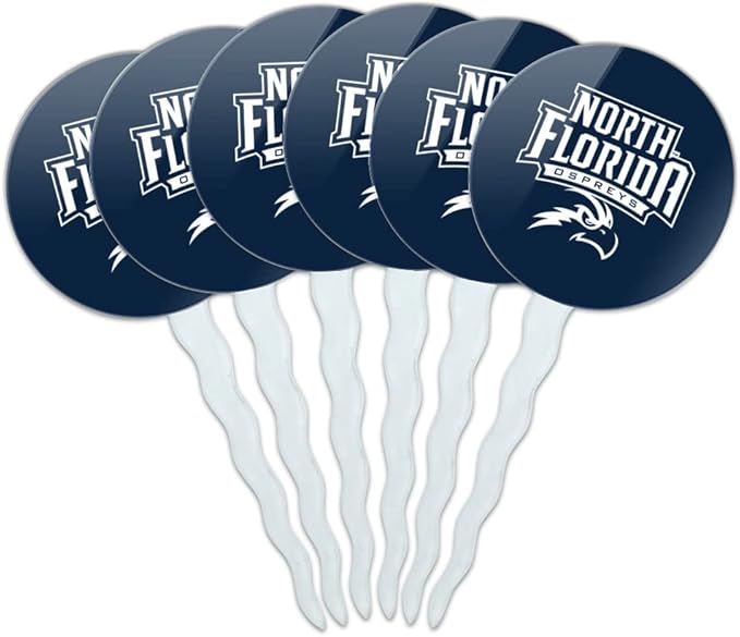 North Florida Primary Logo Cupcake Picks Toppers Decoration Set of 6
