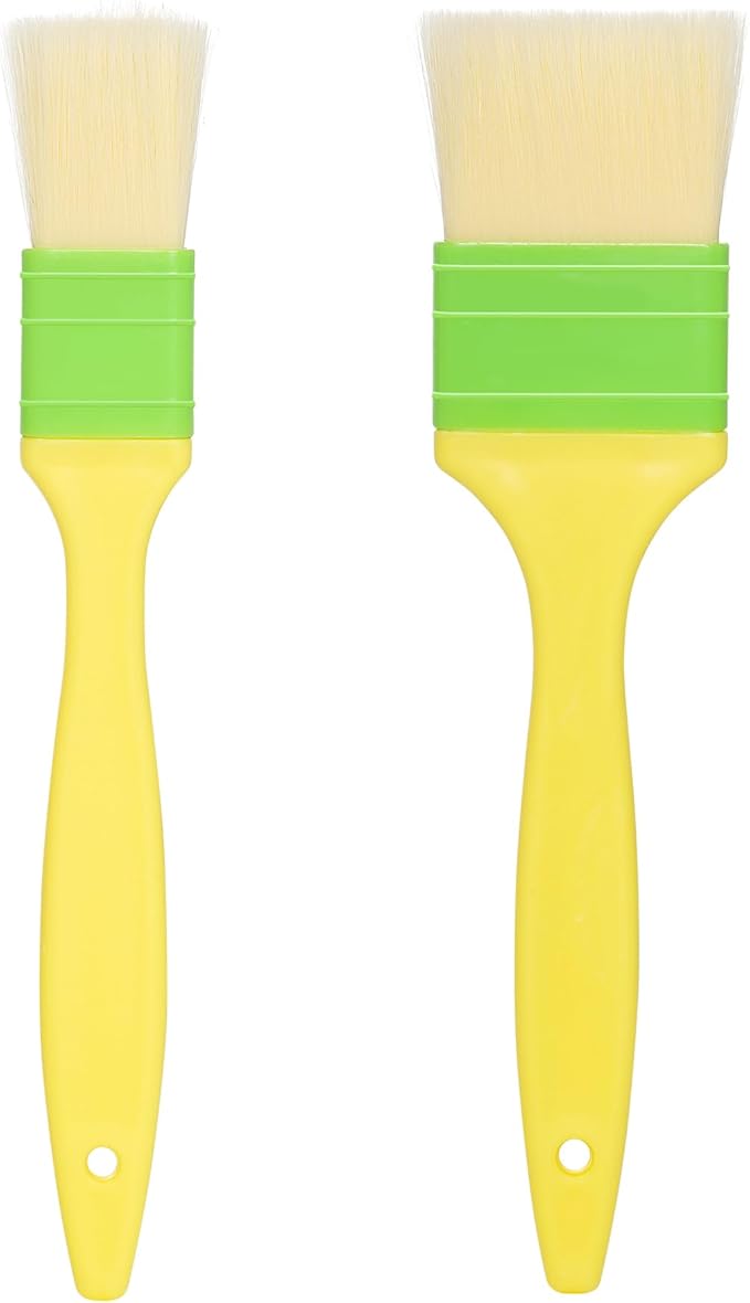 Pastry Brushes Basting Oil Brush for Spreading butter, oil, or egg wash,Cooking Baking BBQ Oil Brush (2, 1in, 2in)