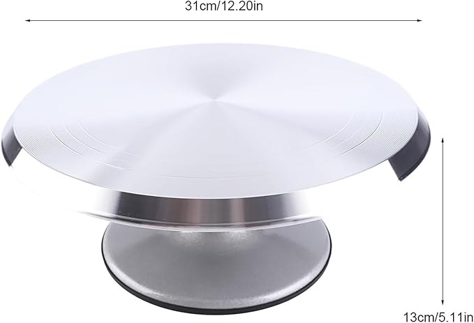 Cake Stand, 12inch Aluminum Cake Turntable Rotating Revolving Decorating Stand Pastry Baking Decor Tool for Party Wedding