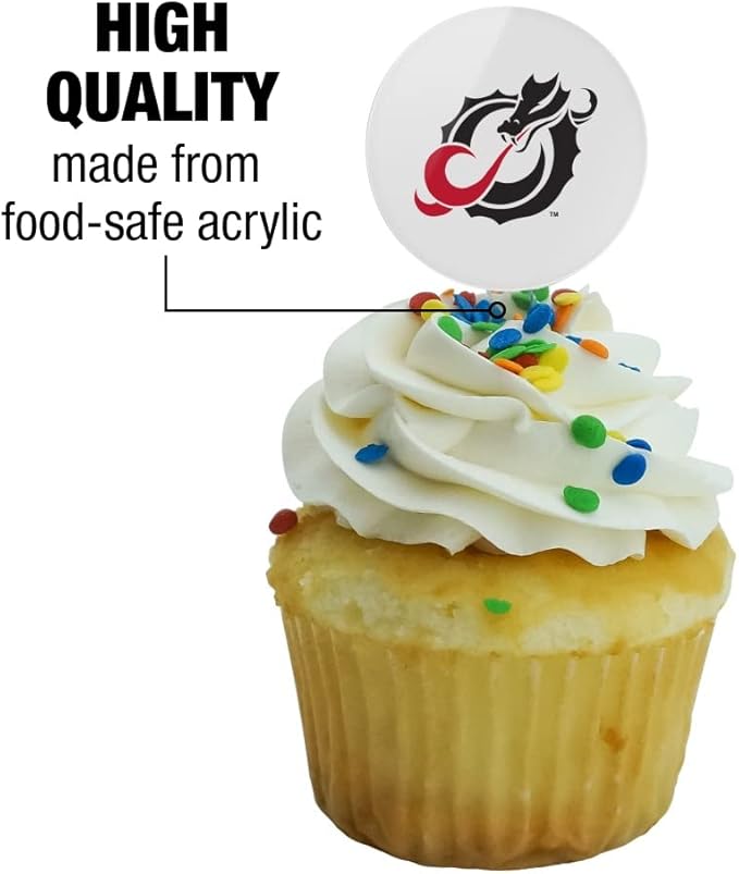 Minnesota State University Moorhead Primary Logo Cupcake Picks Toppers Decoration Set of 6