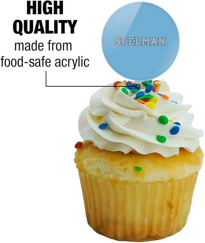 Spelman College Primary Logo Cupcake Picks Toppers Decoration Set of 6