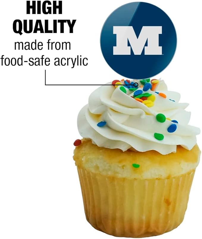 Millikin University Primary Logo Cupcake Picks Toppers Decoration Set of 6