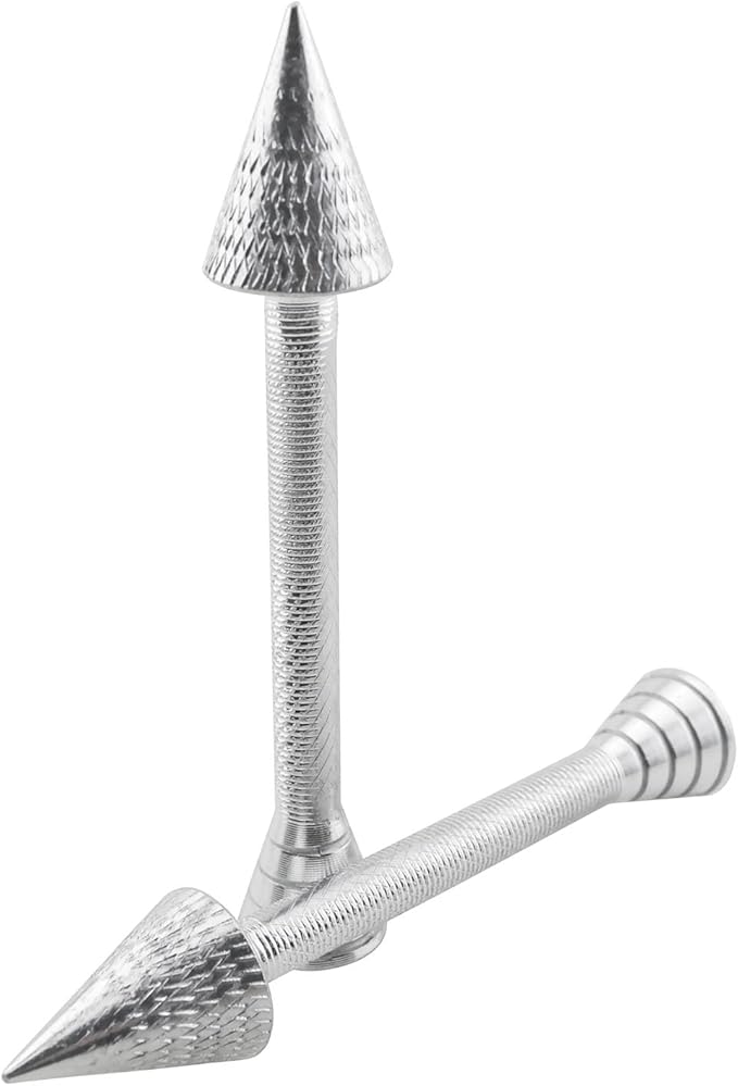 E-outstanding 2PCS Aluminium Alloy Piping Nozzle 2.4x13.1cm Baking Pastry Cone Mould Cake Decorating Stick Suitable for Decorating Biscuits