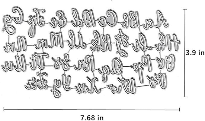 26 Uppercase Letters Cutting Dies, 26 Lowercase Alphabet Die Cuts Metal Embossing Stencils Template Mould for Card Scrapbooking and DIY Craft Album Paper Card Decor