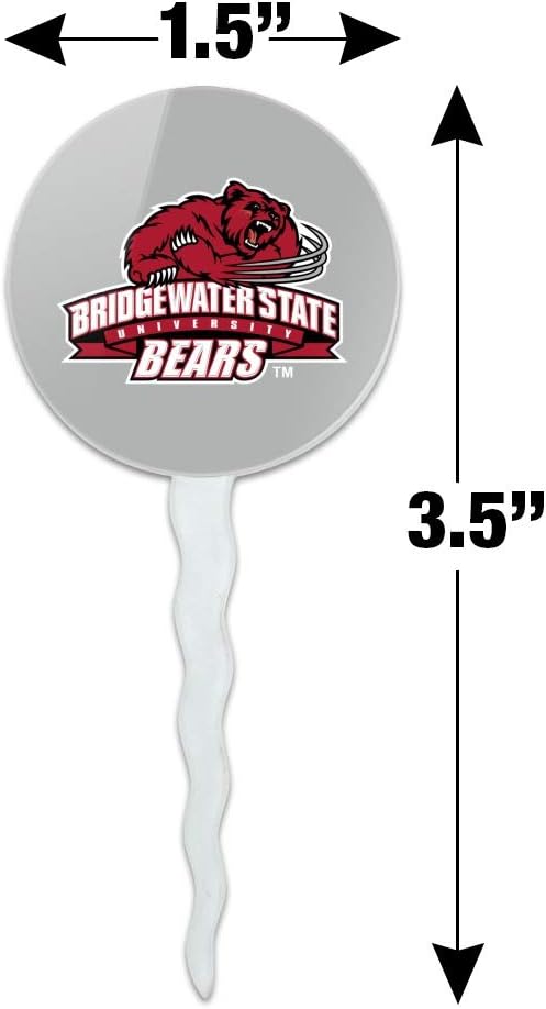 Bridgewater State Bears Logo Cupcake Picks Toppers Decoration Set of 6
