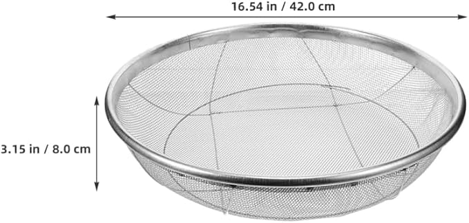 Stainless Steel Sifting Tool 18 Inches Diameter Garden Soil Sieve Manual Soil Sieve Sturdy and Stylish Great for Planting and Potting