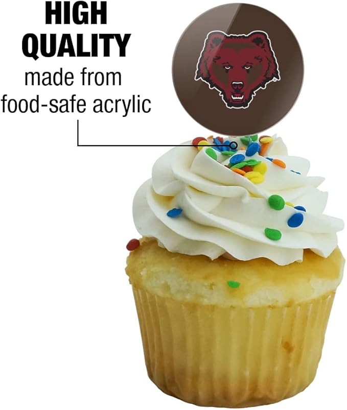 Brown University Primary Logo Cupcake Picks Toppers Decoration Set of 6