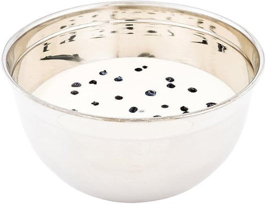 Restaurantware Met Lux 6 Quart Metal Mixing Bowls 1 German Deep Flour Bowl - Corrosion-Resistant Dishwasher-Safe Stainless Steel Metal Prep Bowl Durable For Baking And Cooking