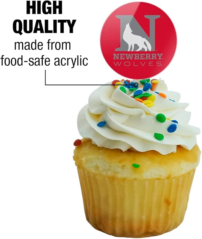Newberry College Primary Logo Cupcake Picks Toppers Decoration Set of 6