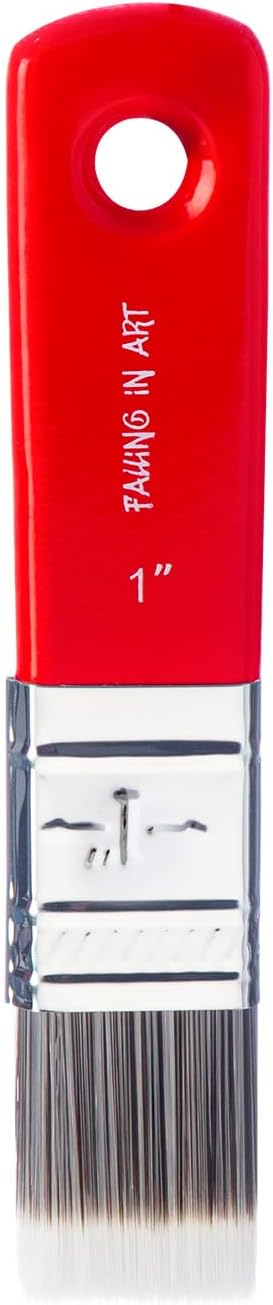 Falling in Art Flat Paddle Paint Brush, Scale Brush for Oil and Acrylic Paints,1 Inch