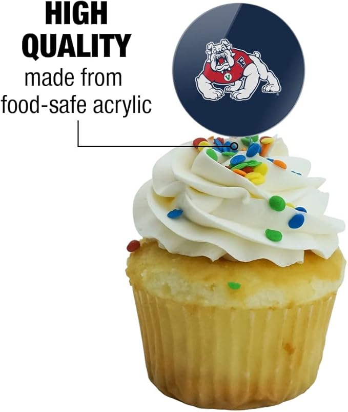 Fresno State Primary Logo Cupcake Picks Toppers Decoration Set of 6