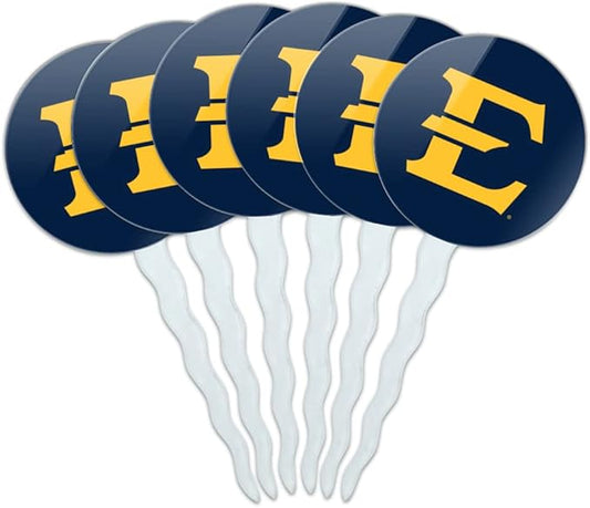 ETSU Primary Logo Cupcake Picks Toppers Decoration Set of 6