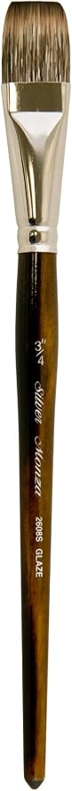 Silver Brush Limited 2608S Monza Glazing Brush, Oil, Acrylic, and Watercolor Brush, Short Handle, Size 3/4"