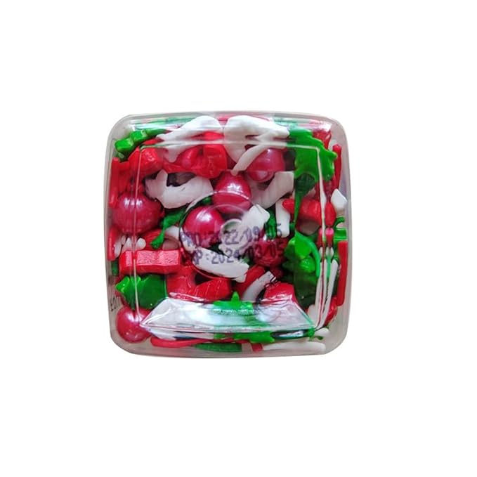 1 Bottle Candy Sugar Sprinkles for Cookie Decorating Christmas Tree Cake Cupcake Toppers Holiday Sprinkles for Baking Cake Decorating