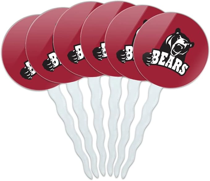 Lenoir-Rhyne University Primary Logo Cupcake Picks Toppers Decoration Set of 6