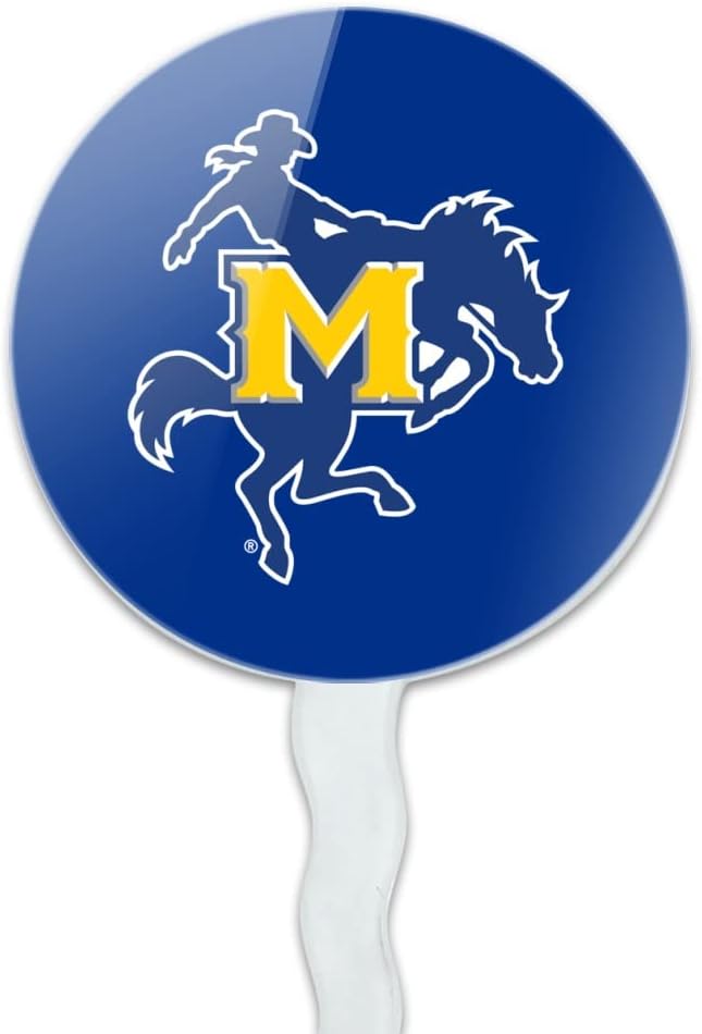 McNeese State University Primary Logo Cupcake Picks Toppers Decoration Set of 6