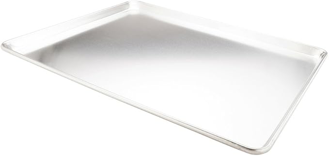 Restaurantware Met Lux 18 x 26 Inch Full Size Baking Sheet 1 Heavy-Duty Cookie Sheet - Evenly Bakes Treats Make Pastries Pizzas or Cookies Aluminum Sheet Pan For Commercial or Home Use