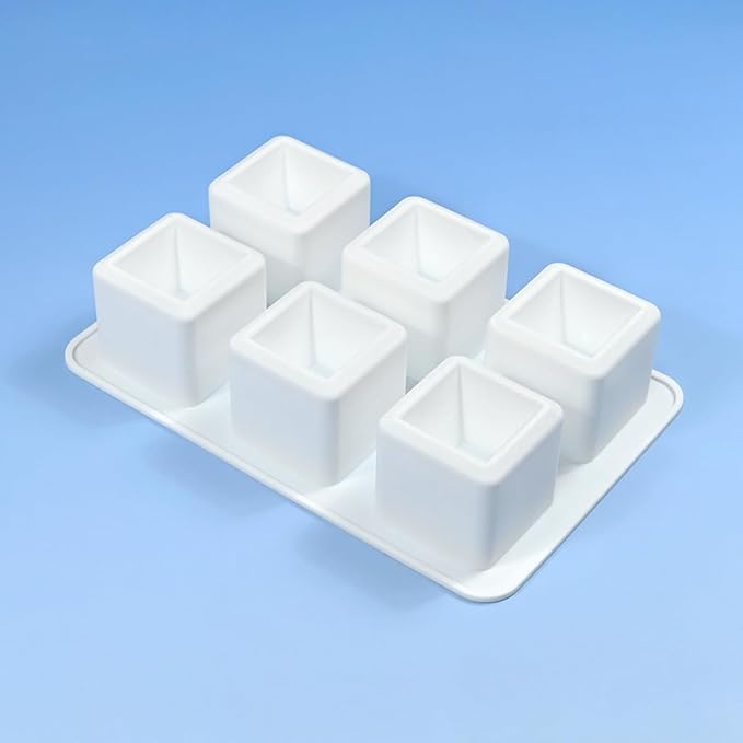 mostsom Silicone Mold Mousse Molds 3D Concave Square Shape Silicone Mould 3D Brownie Pudding Mousse Chocolate Dessert DIY Baking Cake Decoration Tool (F_ Concave Square)