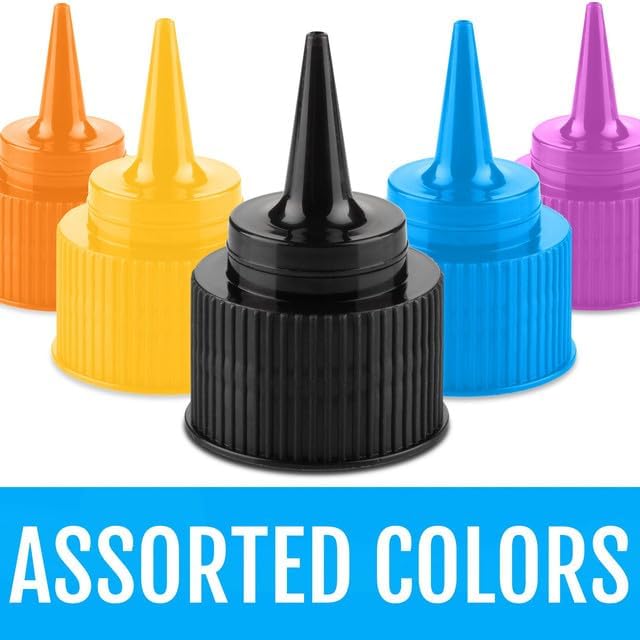 Free Hand Writer Bottles - 10 Easy Small Squeeze Bottles - 5 Each (1 and 2 Ounce) - Cookie Cutters, Cake and Baking Decoration, Food Coloring & Royal Icing Supplies for Writing (10 bottles)