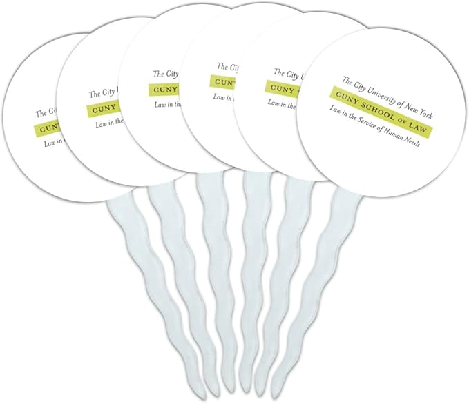 CUNY School of Law Primary Logo Cupcake Picks Toppers Decoration Set of 6