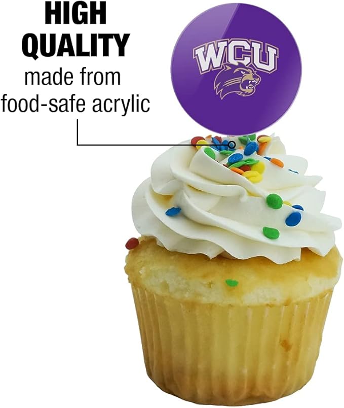 Western Carolina Primary Logo Cupcake Picks Toppers Decoration Set of 6