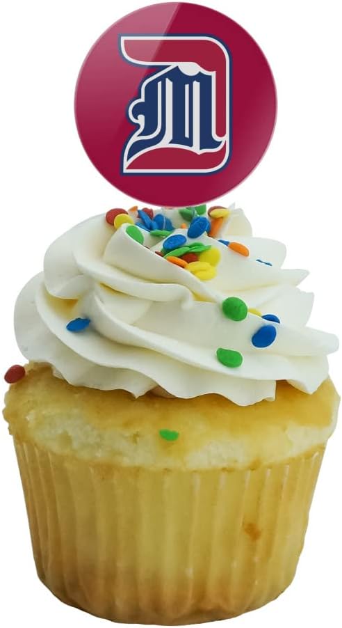 University of Detroit Mercy Primary Logo Cupcake Picks Toppers Decoration Set of 6