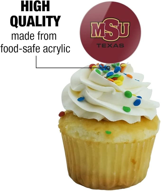 Midwestern Sate Primary Logo Cupcake Picks Toppers Decoration Set of 6